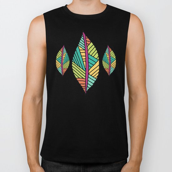 Native Leaves Biker Tank