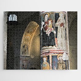 Medieval Religious Paintings, Saint Francis Church, Narni, Italy Jigsaw Puzzle