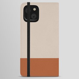 Minimalist Solid Color Block 1 in Putty and Clay iPhone Wallet Case