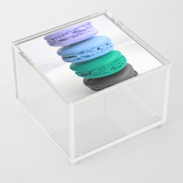 macarons / macaroons Blue Lavender Teal Slate Acrylic Box