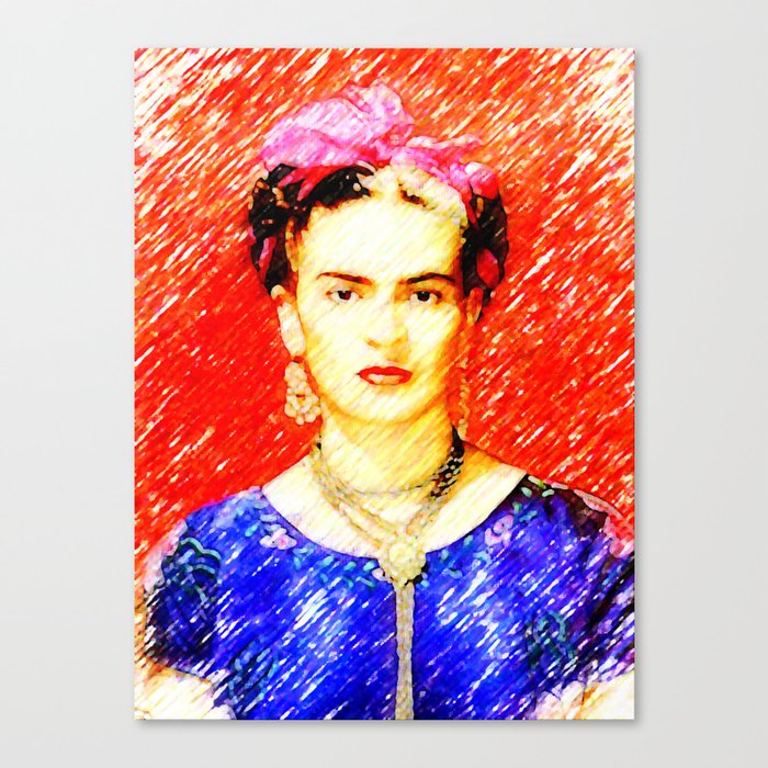 Looking For Frida Kahlo Canvas Print By Madalenalobaotello