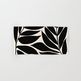 Black Seagrass Shapes Drawing Hand & Bath Towel