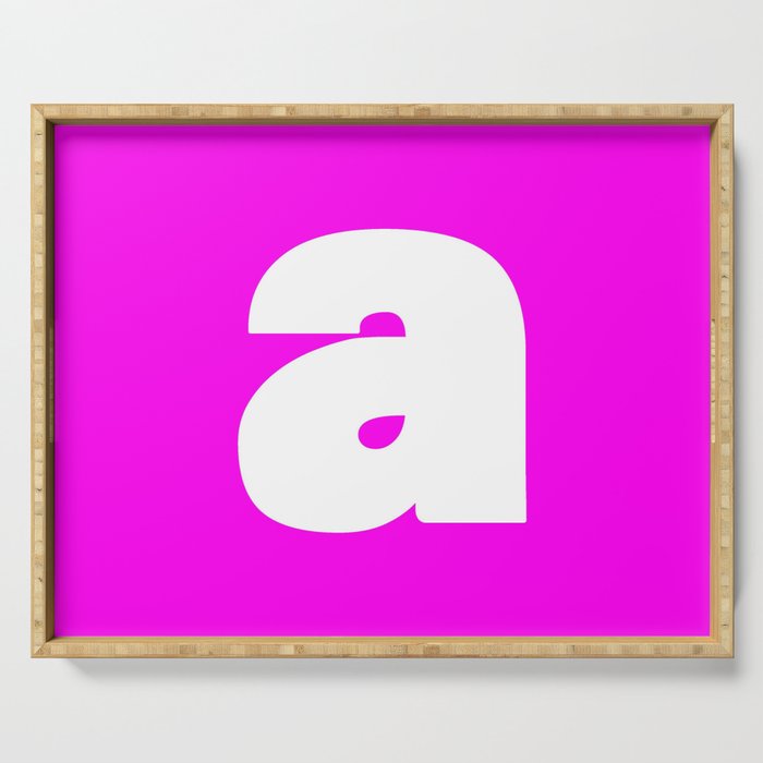 a (White & Magenta Letter) Serving Tray