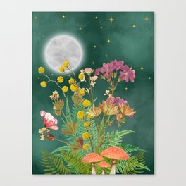 Moon Flowers Canvas Print