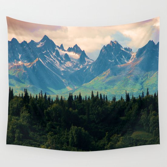 Escaping from woodland heights Wall Tapestry