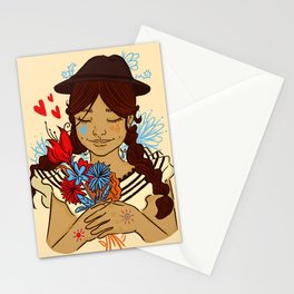 Colombian Country girl Stationery Cards