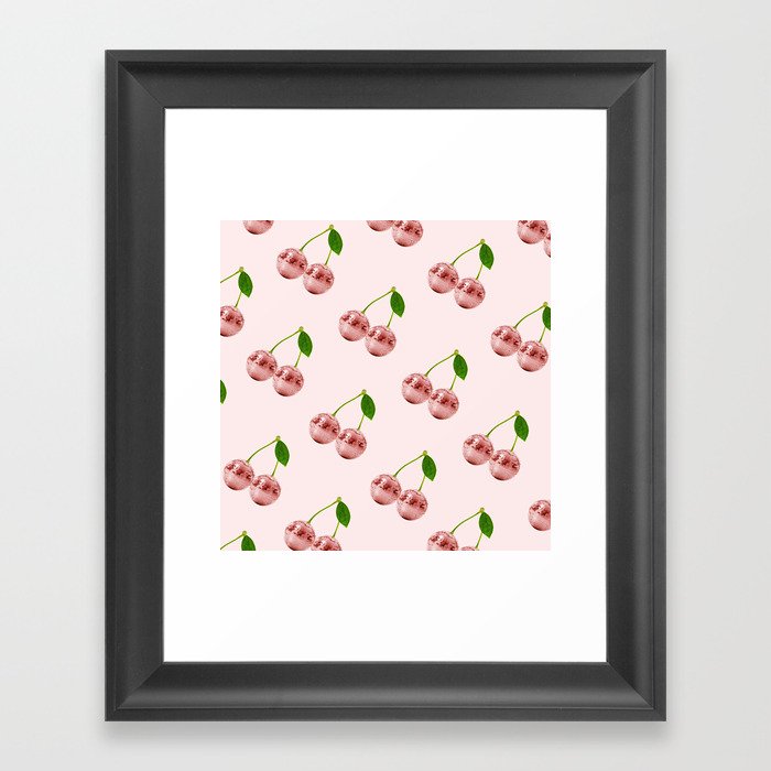 Disco Cherries Framed Art Print