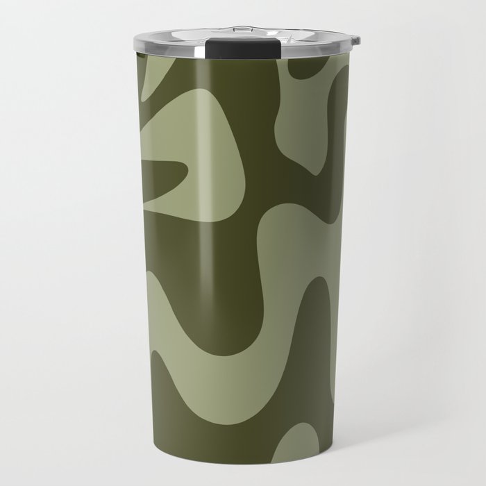 25 Abstract Liquid Swirly Shapes 220725 Valourine Digital Design Travel Mug