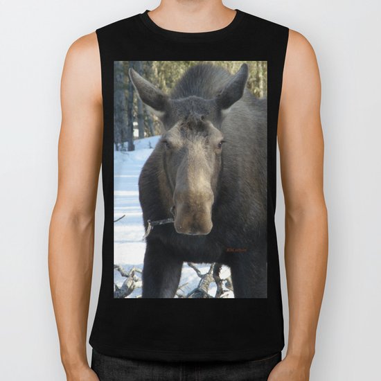 Moose Munching Poplar Lunch Biker Tank