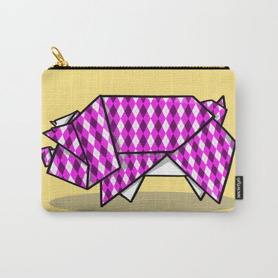 Origami Pig Carry-All Pouch