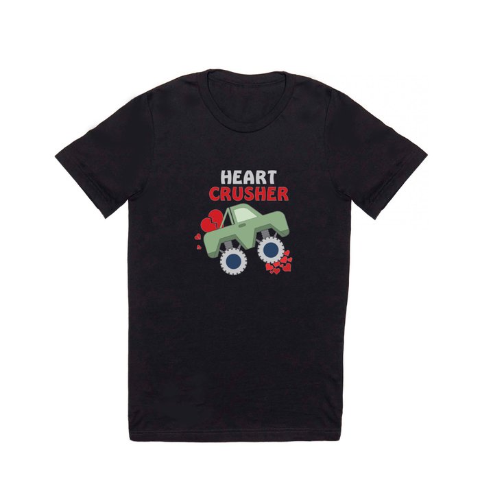 Heart Crush Crusher Truck Hearts Valentines Day T Shirt