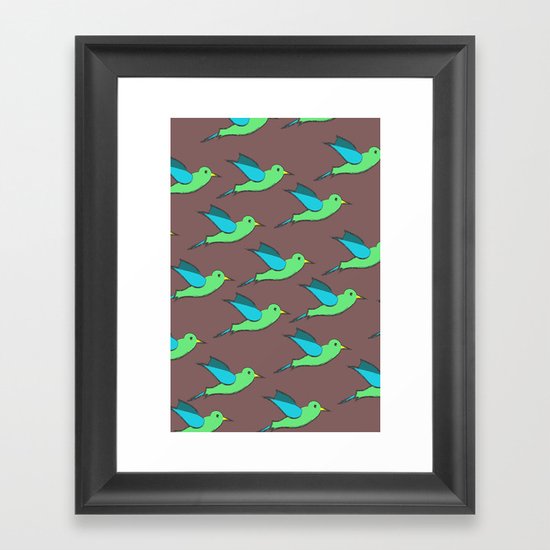 Cute Birds Framed Art Print