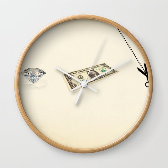 rock, paper, scissors Wall Clock