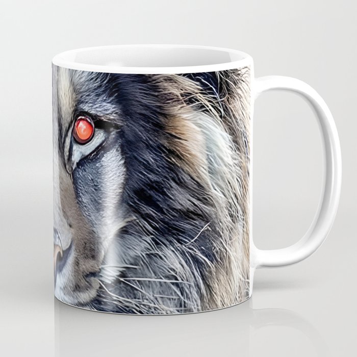 Cyberpunk Lion King Coffee Mug