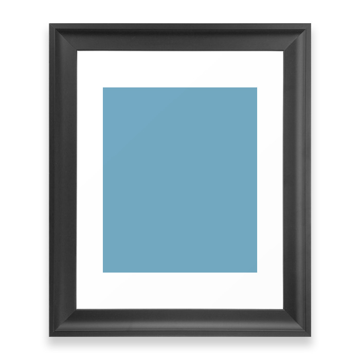 Moonstone Blue - Solid Color Framed Art Print by makeitcolorful