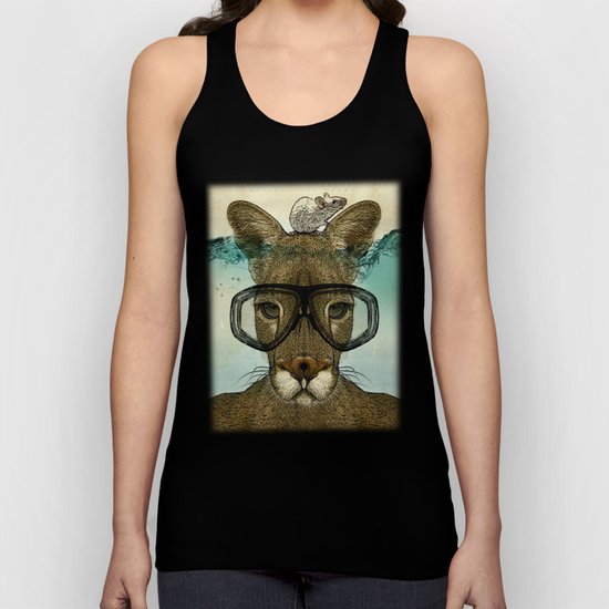 Skuba Roo and a white mouse Unisex Tank Top