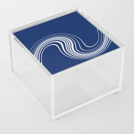 Simple Swirl - Blue and White Acrylic Box