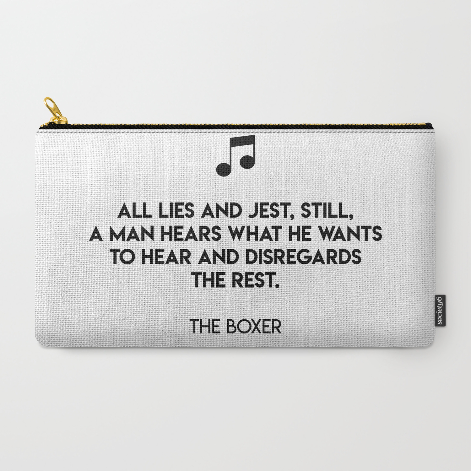 All Lies And Jest Still A Man Hears What He Wants To Hear And Disregards The Rest The Boxer Carry All Pouch By Moondoo Design Society6