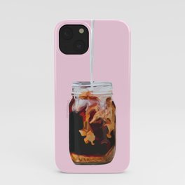 Coffee Swirl- Pink iPhone Case
