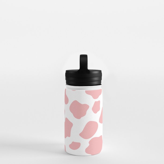 Cow Print Holder with Pink Puff Water Bottle Charm