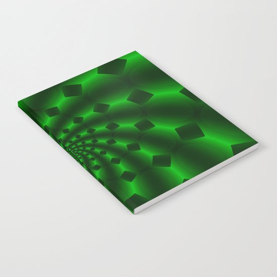 Tess Fractal in Magical Emerald Green Notebook