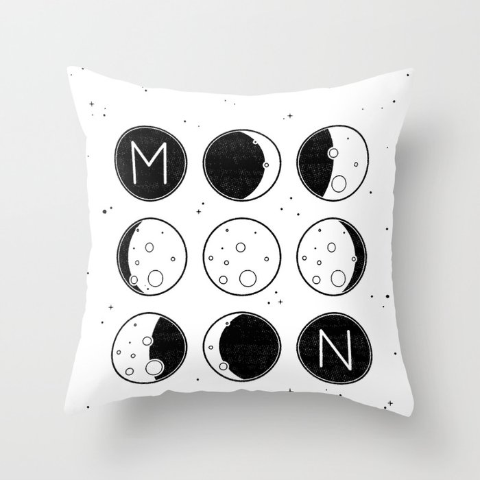 The Moon Phases Throw Pillow