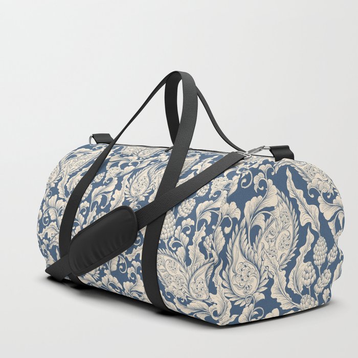 Vintage & Shabby Chic - William Morris Classic Blue Antique Floral Duffle Bag