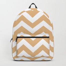 Pale gold - pink color -  Zigzag Chevron Pattern Backpack
