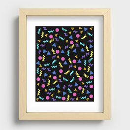 Nostalgic 80s 90s arcade / movie theatre / bowling alley / roller rink carpet Recessed Framed Print