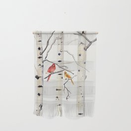 Birch Trees and Cardinal Wall Hanging