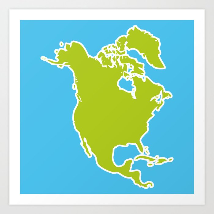 vector united states map with blue
