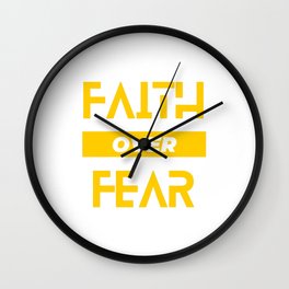 Faith Over Fear Wall Clock