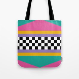 Checkered pattern grid / Vintage 80s / Retro 90s Tote Bag