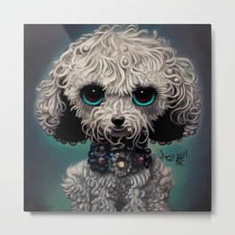 Standard Poodle Portrait Waif Series 18 Metal Print | Cute, Digital, Poodle Mom, Doggo, Puppy, Poodle Gift, Dog, Pet, Poodle Dad, Doggy 