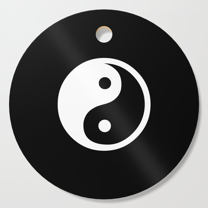 Yin Yang Feng Shui Harmony Black And White Cutting Board