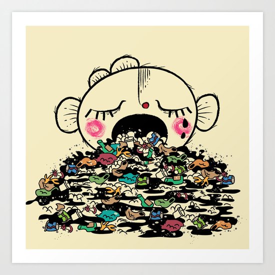 Save the fishes Art Print