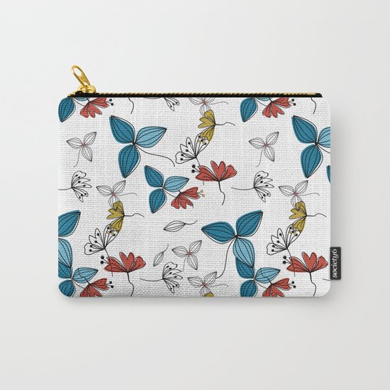 The floral pattern . Carry-All Pouch