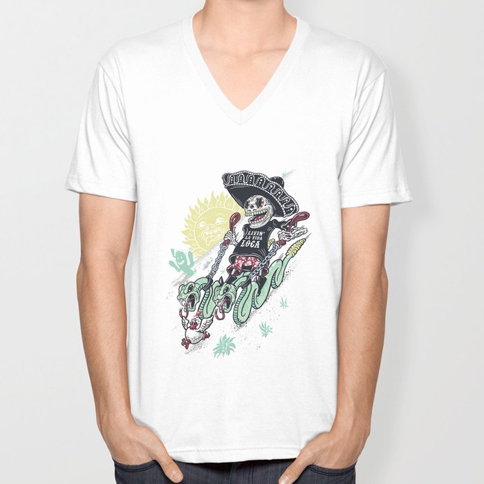 Livin La Vida Loca Unisex V Neck By Badbasilisk Society6