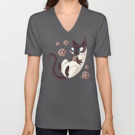 Elvis Want a Cookie? (from the My Favorite Murder podcast) V Neck T Shirt | Cookie, Podcast, Painting, Siamese, Elvis, Cat, Cute, Myfavoritemurder, Digital, Curated 