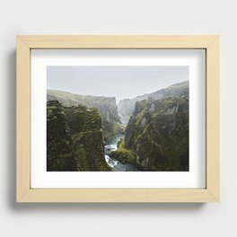 Fjaðrárgljúfur Recessed Framed Print
