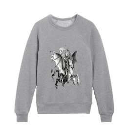 Abigor: Superior Demon And Prince Of Death Vector Illustration  Kids Crewneck