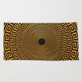 Infinite Greek Circles Beach Towel