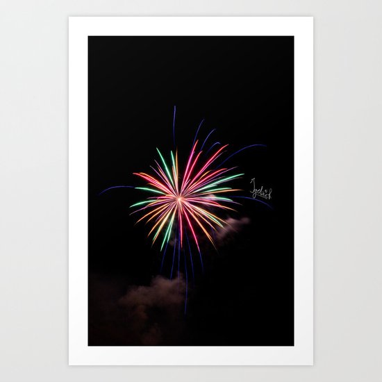 Star of Fireworks Art Print
