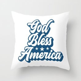 God Bless America Throw Pillow
