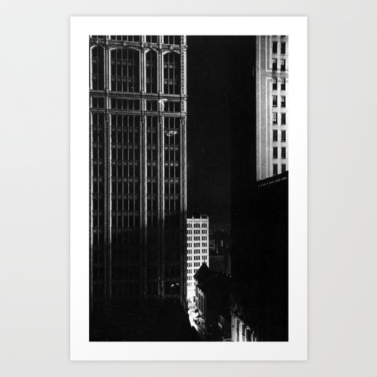 architecture immeuble noir blanc 4 Art Print