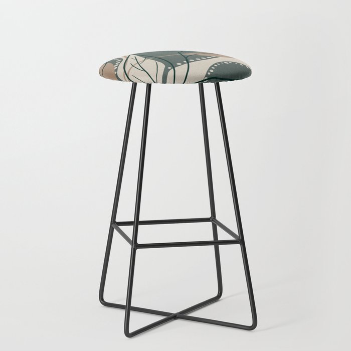 Modern abstract leaf green  Bar Stool