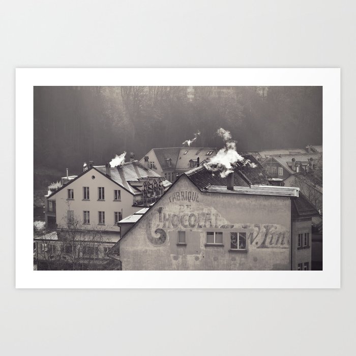 Chocolate factory in Bern, Switzerland Art Print by Carolina Reina Society6