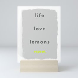 Life, love and lemons Mini Art Print