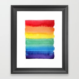 LGBT Flag, Gay Pride, Gay Rainbow, Rainbow, LGBT Rainbow, Watercolor, Watercolor Painting, Gerahmter Kunstdruck