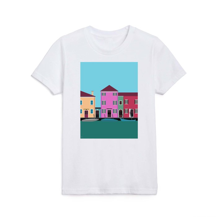 Colorful Burano, Italy Kids T Shirt